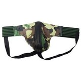 Leather Camo Jock with Stripes 
