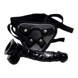 Spanksy 9 Inch Black Strap On Dildo & Harness Set for Ultimate Pleasure