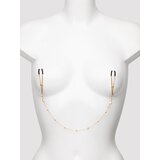 Taboom Nipple Play Tweezers Pearl & Deluxe Chain - Gold