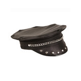 Leather Chain Peak Cap - One Size