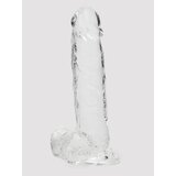 Lovehoney Enjoy Clear Dildo with Balls 8 Inch - Clear
