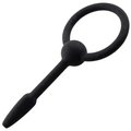 Noir Nexus Silicone Penis Plug with Through-Hole - 7.5cm