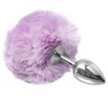 Kinky Tails Purple Stainless Steel Bunny Tail Butt Plug