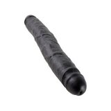 King Cock Realistic Slim Double Ender 12 Inch Dildo - Black