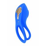 Gold Glam Cock Ring - Blue