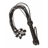 Black Leather Cat-O-Nine Tails Flogger