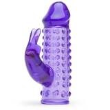 BASICS Vibrating Penis Sleeve with Clitoral Rabbit Vibrator