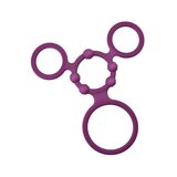 Enhancer Quad Cock Ring - Rubine Red