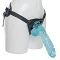 Jawbreaker Blue Dildo with Strap-On Harness – 10 Inch