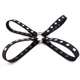 Leather Chest Harness With Snap Buttons - Black