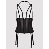 Lovehoney Plus Size Secret Silhouette Black Steel-Boned Waspie - 1X / 2X - Black