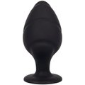 Sultry Swirl Black Silicone Butt Plug - 3.5 Inch
