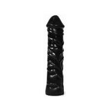 All Black - 12 inch Thick Veined Dildo
