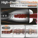 【#1 Choice】SolaceX - 9 Suction 10 Vibration Male Masturbator Automatic Strong Suction Soft TPE Realistic Texture Male St