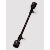 Bondage Boutique Heart Spreader Bar with Cuffs Set - Black