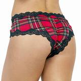 Escante Schoolgirl Crotchless Tartan Knickers