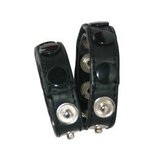 Leather Cock Ring/Strap Double Multisnap