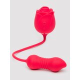 Lovehoney Power Petal 2-in-1 Clitoral Suction Stimulator with Thrusting Egg Vibrator - Red