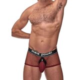 Cock Pit Net Mini Cock Ring Short - Burgundy - Small