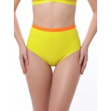High-Waisted Neon Latex Bikini Style Briefs