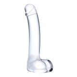Realistic Curved Glass G-Spot Dildo - 7"