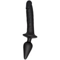 Double Whammy Black Silicone Butt Plug & Dildo Duo