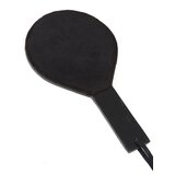 Leather Round Paddle with Black Fur Lining
