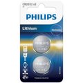 Philips CR2032 Lithium Batteries 2 pcs - Silver