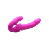 Evoke Rechargeable Vibrating Silicone Strapless Strap-On - Pink