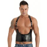 Caleb Leatherette Harness Top