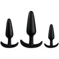 Merci Doc Johnson Tush Trainer 3 Piece Silicone Set - Black