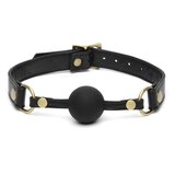 Fifty Shades of Grey Leather Ball Gag Silicone Adjustable – BDSM Gag UK