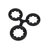 ROCK SOLID - Silicone Triple Stamina Ring with Metal Beads