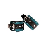 Sensual Suede Wrist Cuffs Sea Green