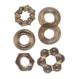 Enhancer Five-Piece Cock Ring Set - Black