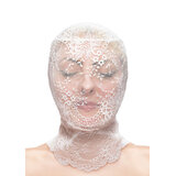 Hustler's Taboo Lace Hood - White
