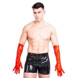 Men`s Seamless Elbow Length Latex Gloves in Red