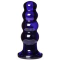 Polar Pulse Beaded Vibrating Glass Butt Plug - 4.5 Inch
