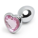 Lovehoney Jewelled Heart Metal Beginner's Butt Plug 2.5 Inch