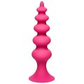 Pink Silicone Ripple Suction Butt Plug - 4.5 Inch