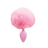 The 9's Cottontails Silicone Bunny Tail Butt Plug - Pink