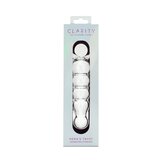 Clarity Heras Tryst Compact Glass Dildo with Handle: 4.9" Curved for G-Spot and Prostate Stimulation