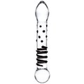 Stardust Twist Spiral & Dotted Glass Dildo - 5.5 Inch