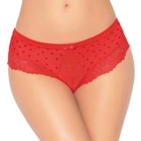 Seven 'til Midnight Red Heart Mesh Strappy Back Shorts