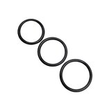 Black Stainless Steel 3-Piece Cock Ring Set