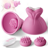 Bestvibe 7 Vibrating  Rotation Nipple Toys with Replaceable Message Head