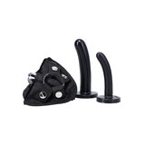 Bend Over Beginner Silicone Harness Kit with Vibrator - Black