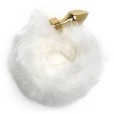 EasyToys Small Aluminium Faux Fur Arctic Fox Tail Butt Plug