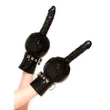 Rubber Ball Glove With Dildo - One Size