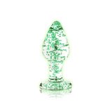 Ouch! Glow in the Dark Glass Butt Plug - Small